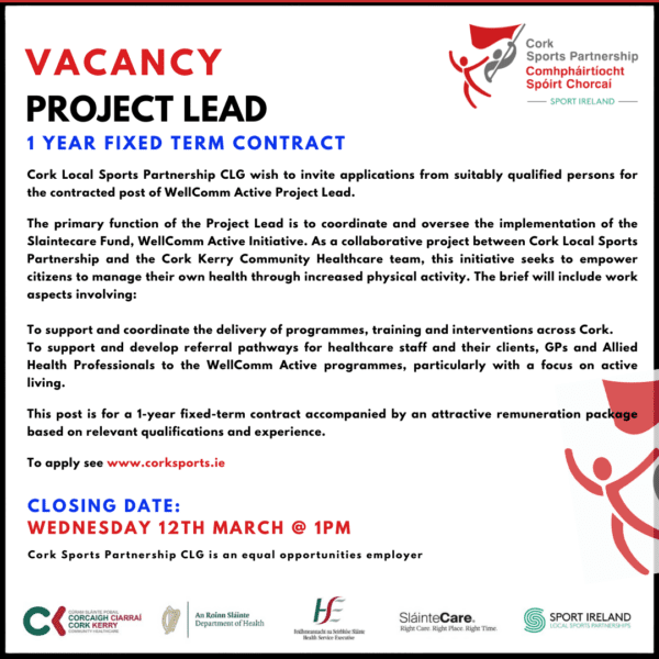 Project Lead advert with job description and logos.