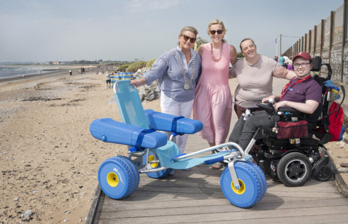 photo lunch of beach wheelchair in Youghal